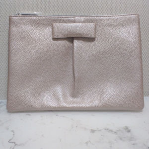 Nordstrom Rose Gold Blush Bow Clutch